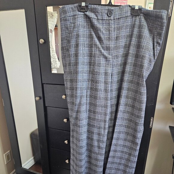 Blue/Grey plaid pants - Picture 1 of 7